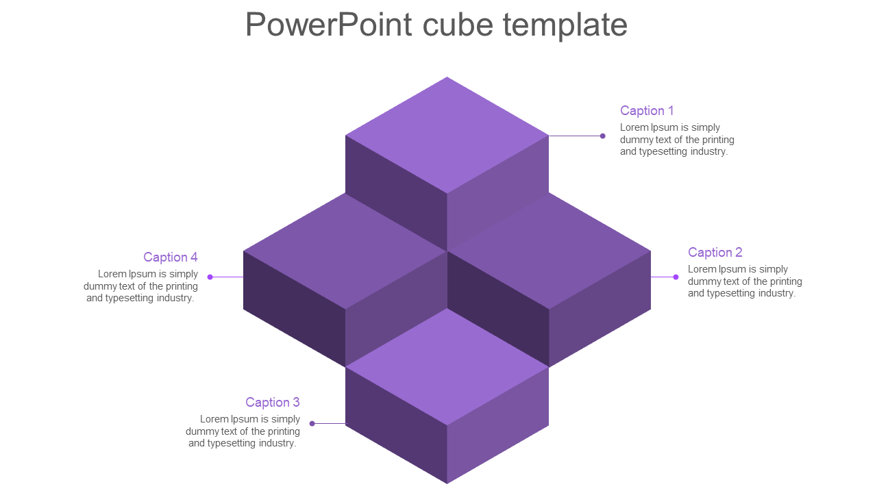 powerpoint cube template-purple